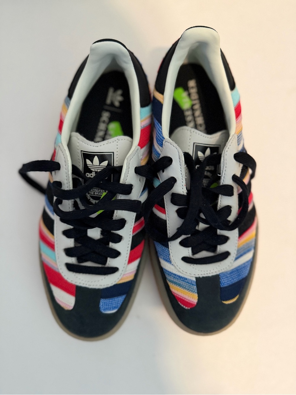 RARE!! ADIDAS Samba X KSENIA SCHNAIDER Multi Colour Striped Sneakers Size 7 - Picture 4 of 8